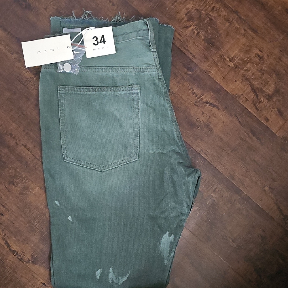 MNML Olive Flare Denim Jeans